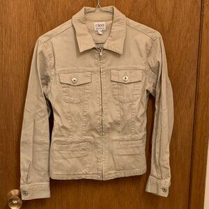 NEW - Cleo Petites - Beige zip up spring jacket - Size XS
